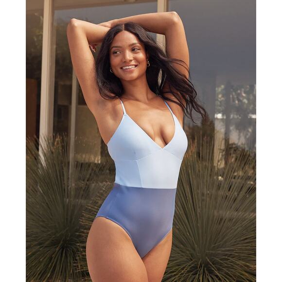 Summersalt The Wave Sky Blue Mountain One Piece Swim Womens 16 - Picture 15 of 15